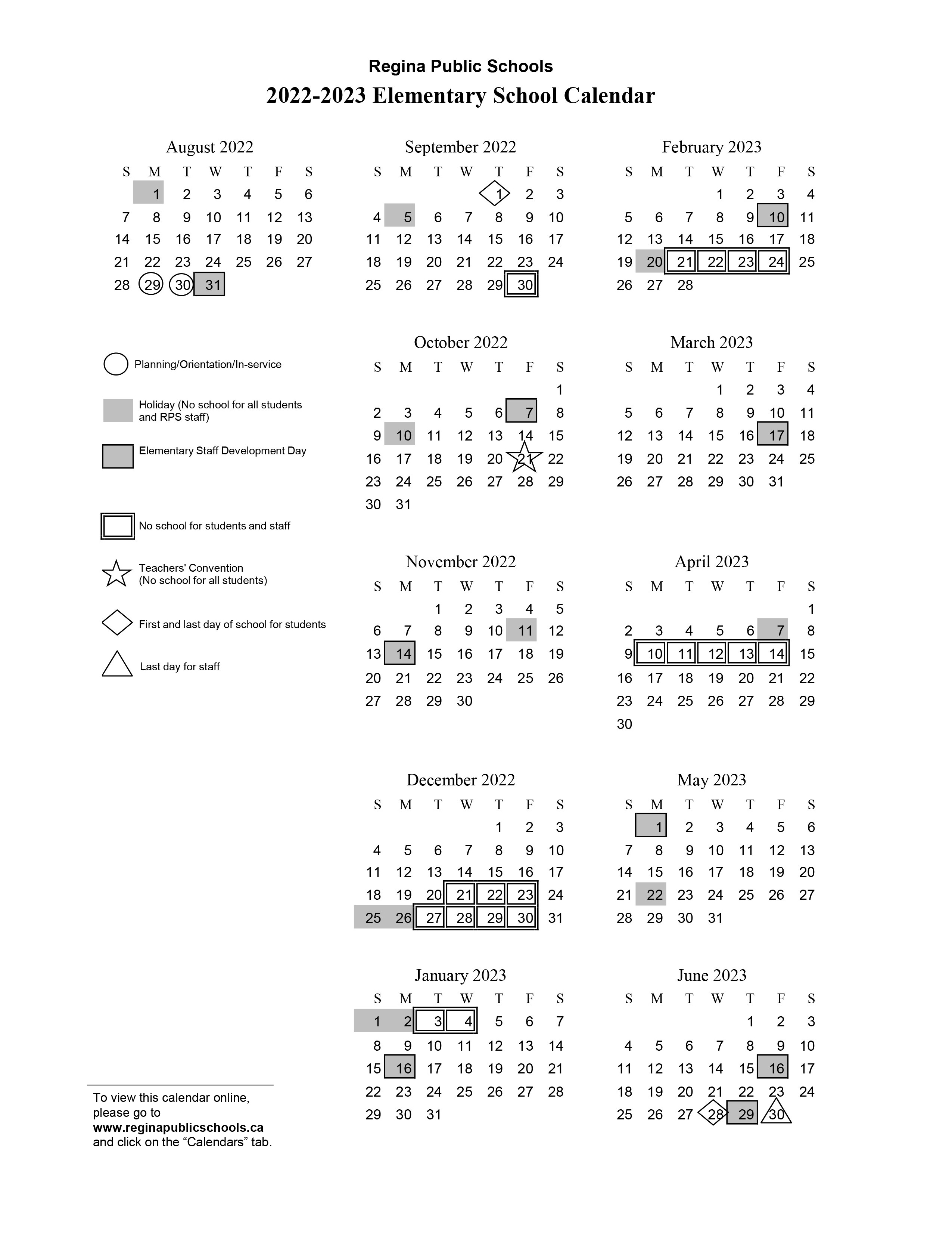 2025 And 2026 School Calendar Regina Public